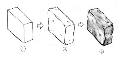 石の質感のイラスト