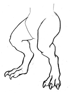 ドラゴンの描き方11：足の仕上げ